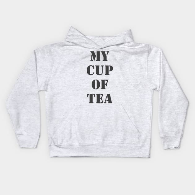 My Cup Of Tea Kids Hoodie by Retrofloto